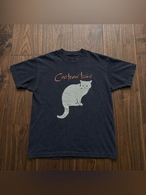 Cat Graphic Tee in Black